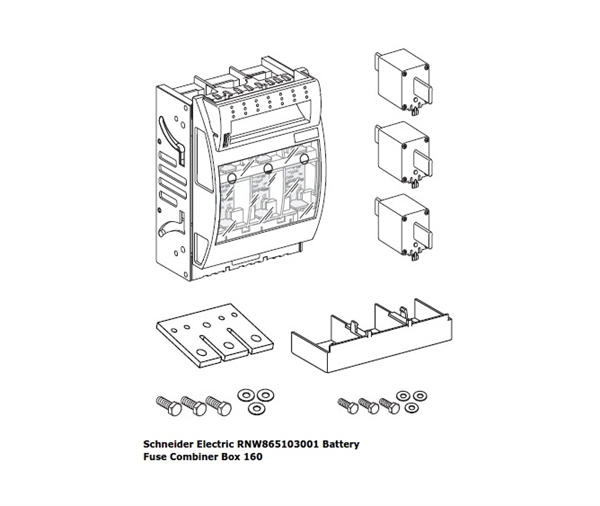 Schneider Caja fusible 160A 24/48V Conext Battery 160A DC