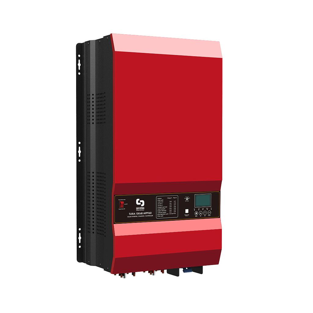 TURIA 10K48 MPPT60 - Inverter 10000VA 48V with charger and 60A MPPT regulator - CONVERSION DEVICES