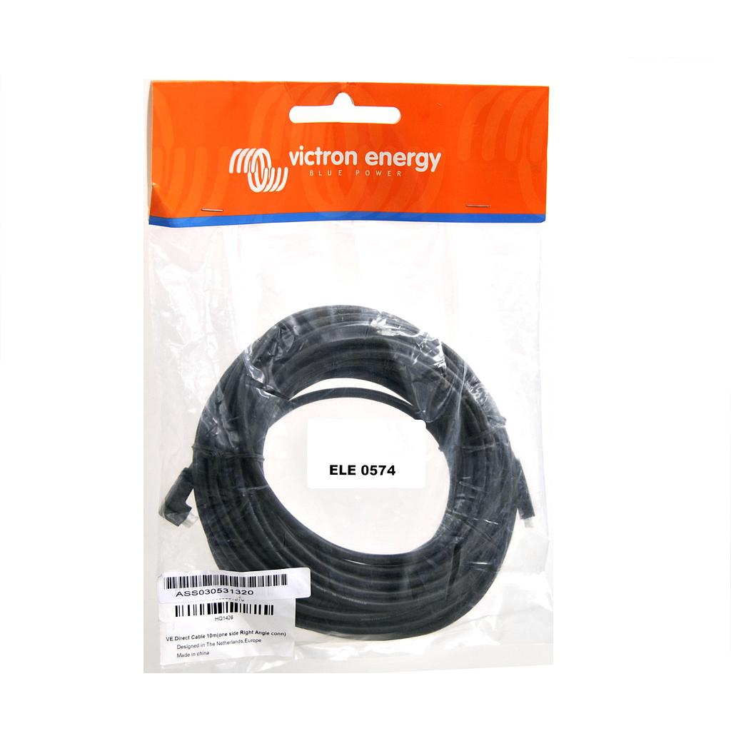 VE.Direct Cable 10m (one side Right Angle conn) - VICTRON ENERGY