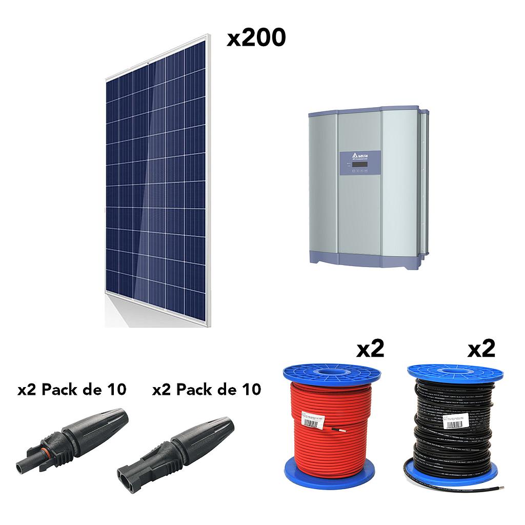 Kit autoconsumo 50kW 260kW/dia SolarPack SCP24  Trifásico - Delta