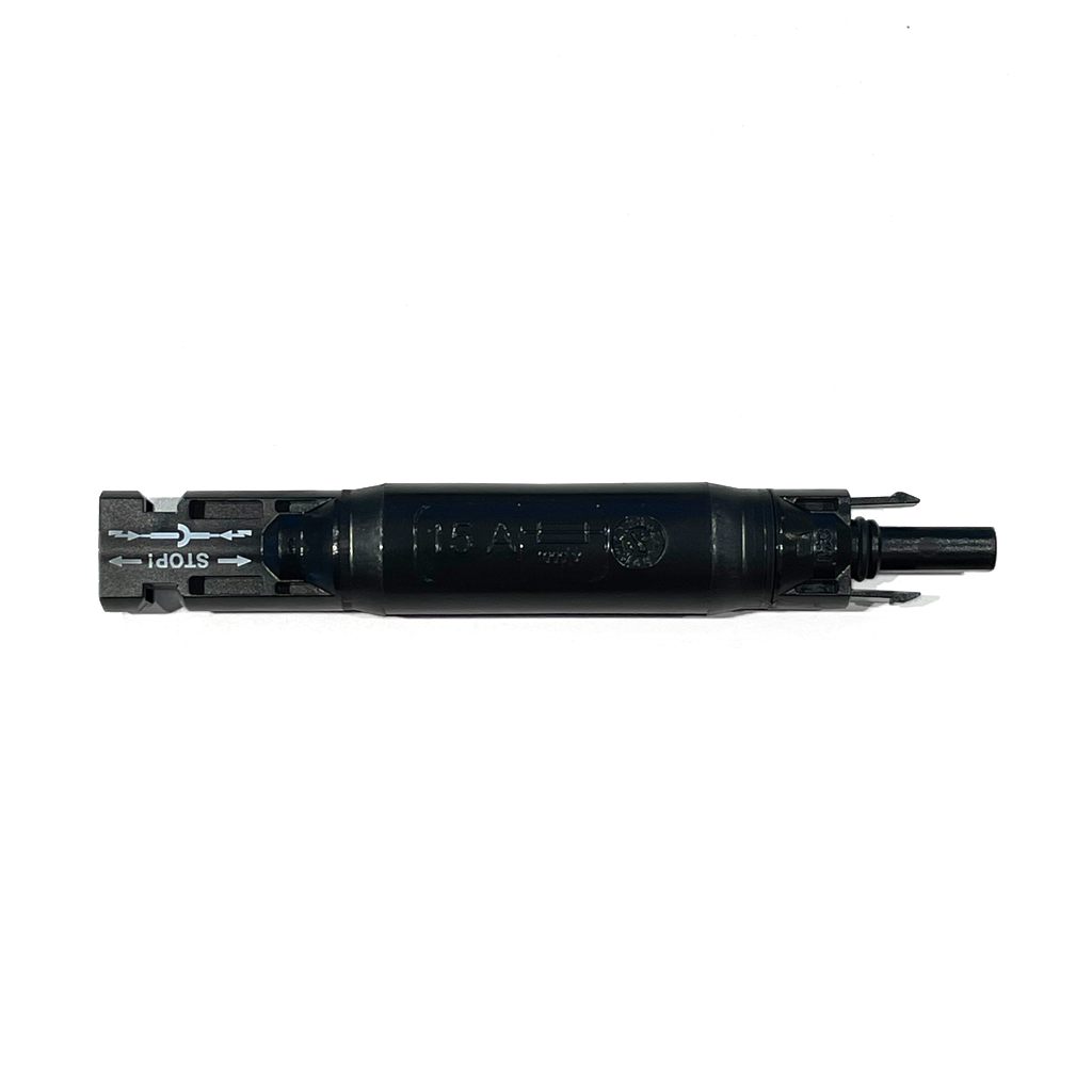 M/F 15A PV connector with integrated fuse | IP68 | 1000V | MC4 compatible LCF15 - ELECSUN