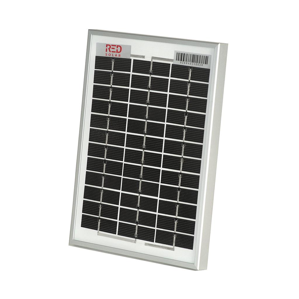 Solar panel 5W Monocrystalline SPH5SP-M (185x250x18mm) SUNPATH - RED SOLAR 