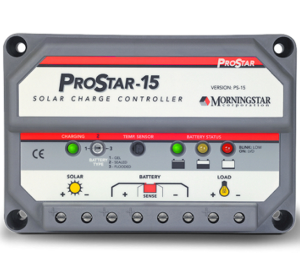 15A-12/24V regulator with display - PS-15M (Gen3) - MORNINGSTAR 