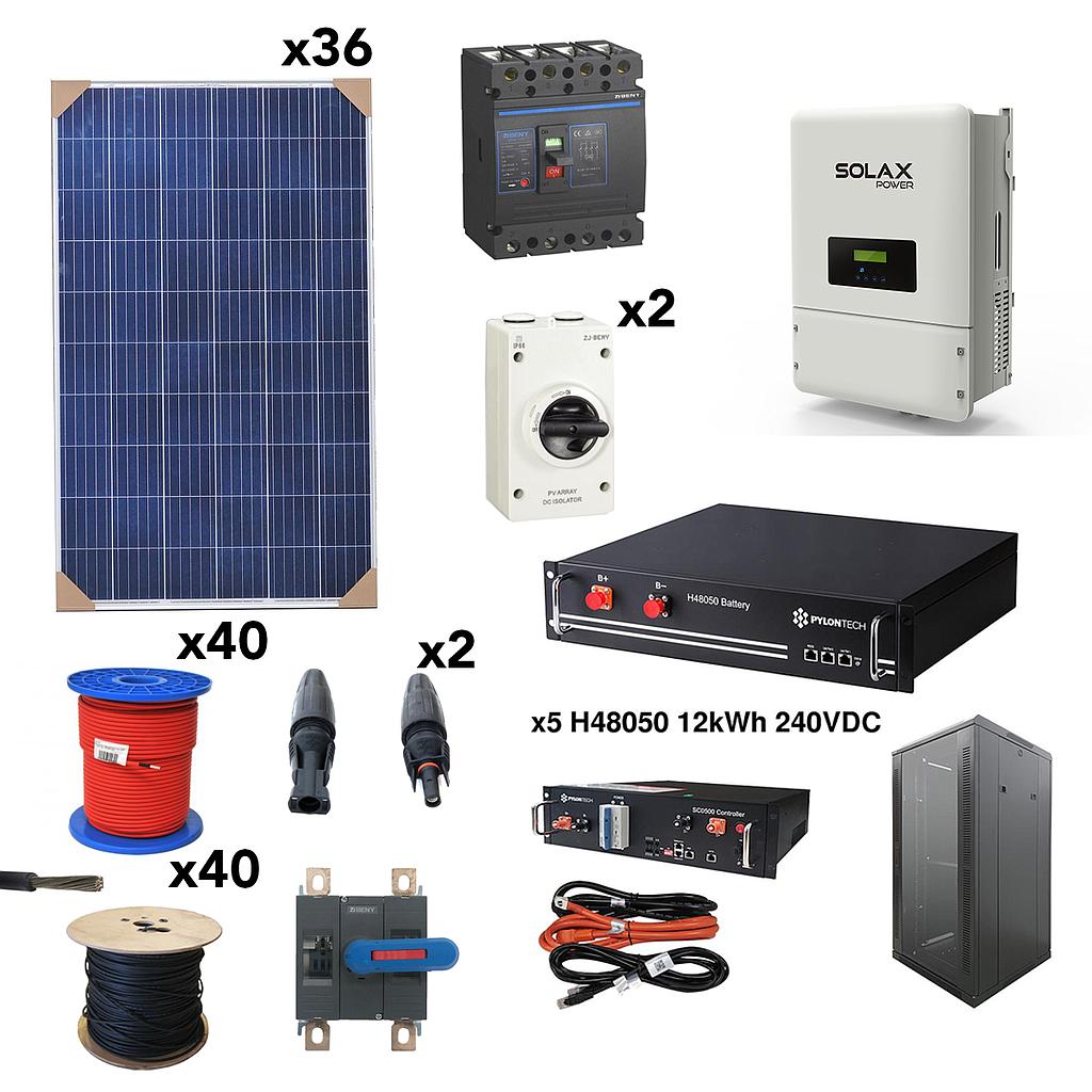 SolarPack kit SCP05 Three-phase SOLAX X3 12kWh + PYLONTECH