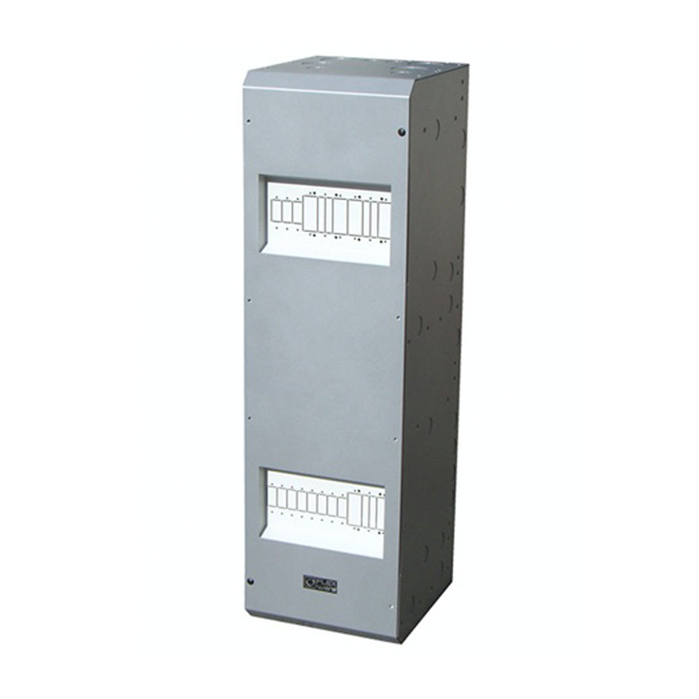 AC breaker enclosure – fits at the AC side of up to four FX Series Inverter/Chargers. Includes ground bus bar and two DIN mounting brackets for up to thirty-two DIN type breakers (not included) and two GFCI AC outlets (not included). Requires optional FW-