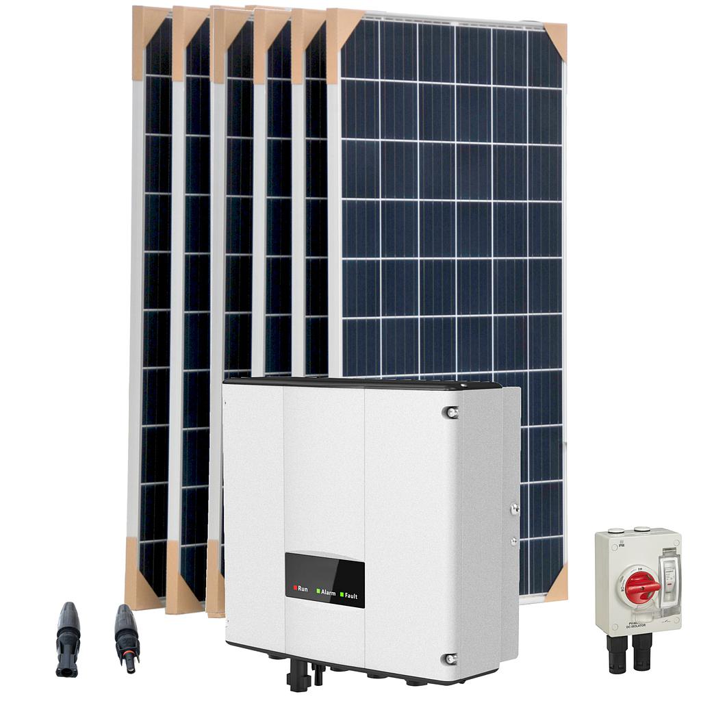 Kit de alimentación con energía solar para bombas AC - 1,5CV 3x230V - AQS 1.5CV T230