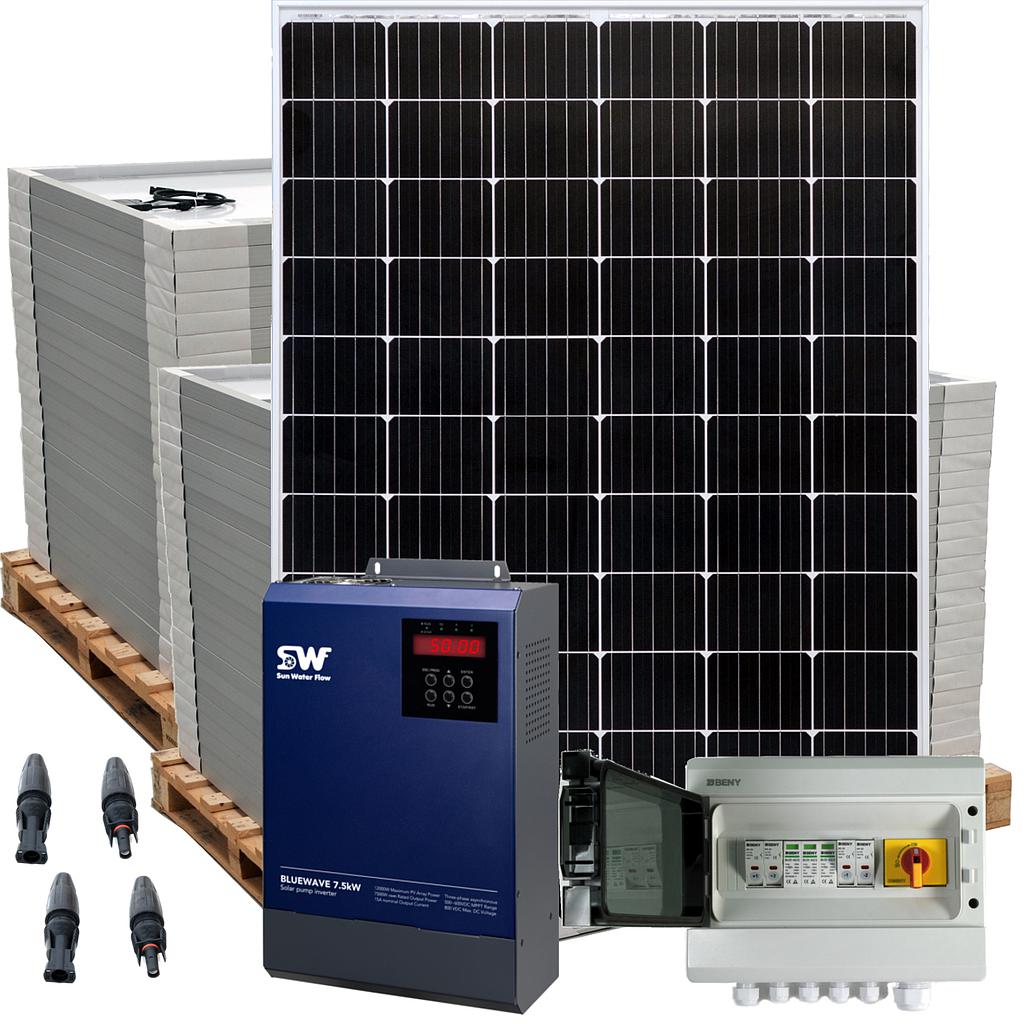 Solar power supply kit for AC pumps - 5,5CV 3x400V - AQS 5.5CV T400