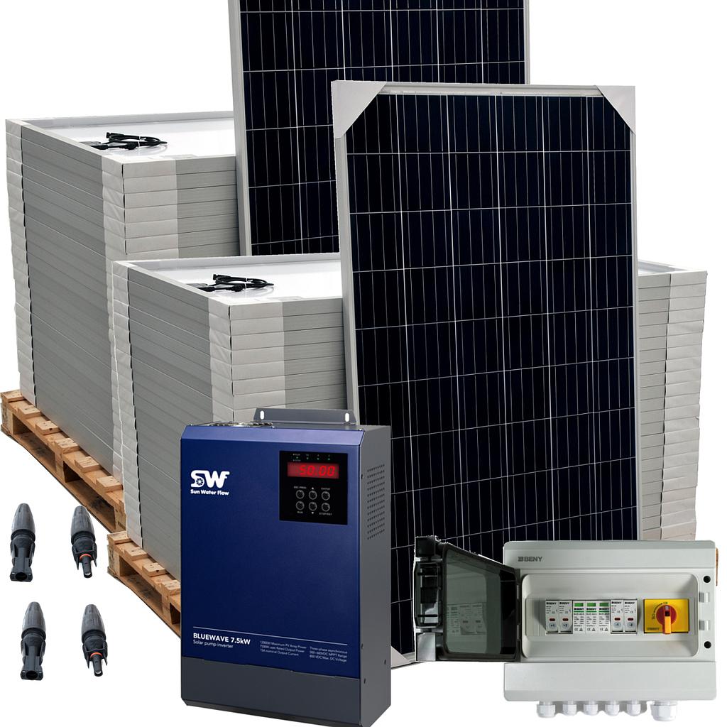 Solar power supply kit for AC pumps - 7,5CV 3x400V - AQS 7.5CV T400