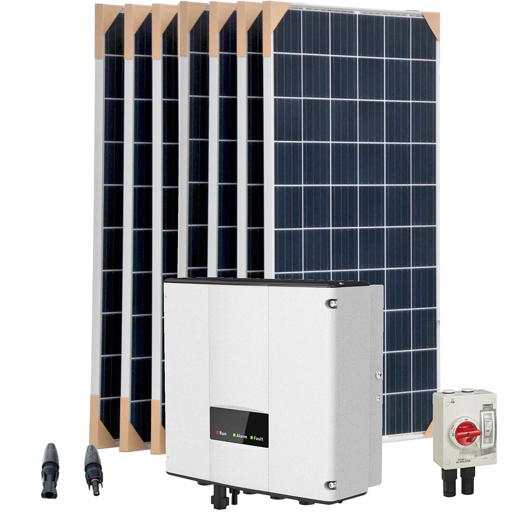 Solar power supply kit for AC pumps - 1CV 1x230V - AQS 1CV M230
