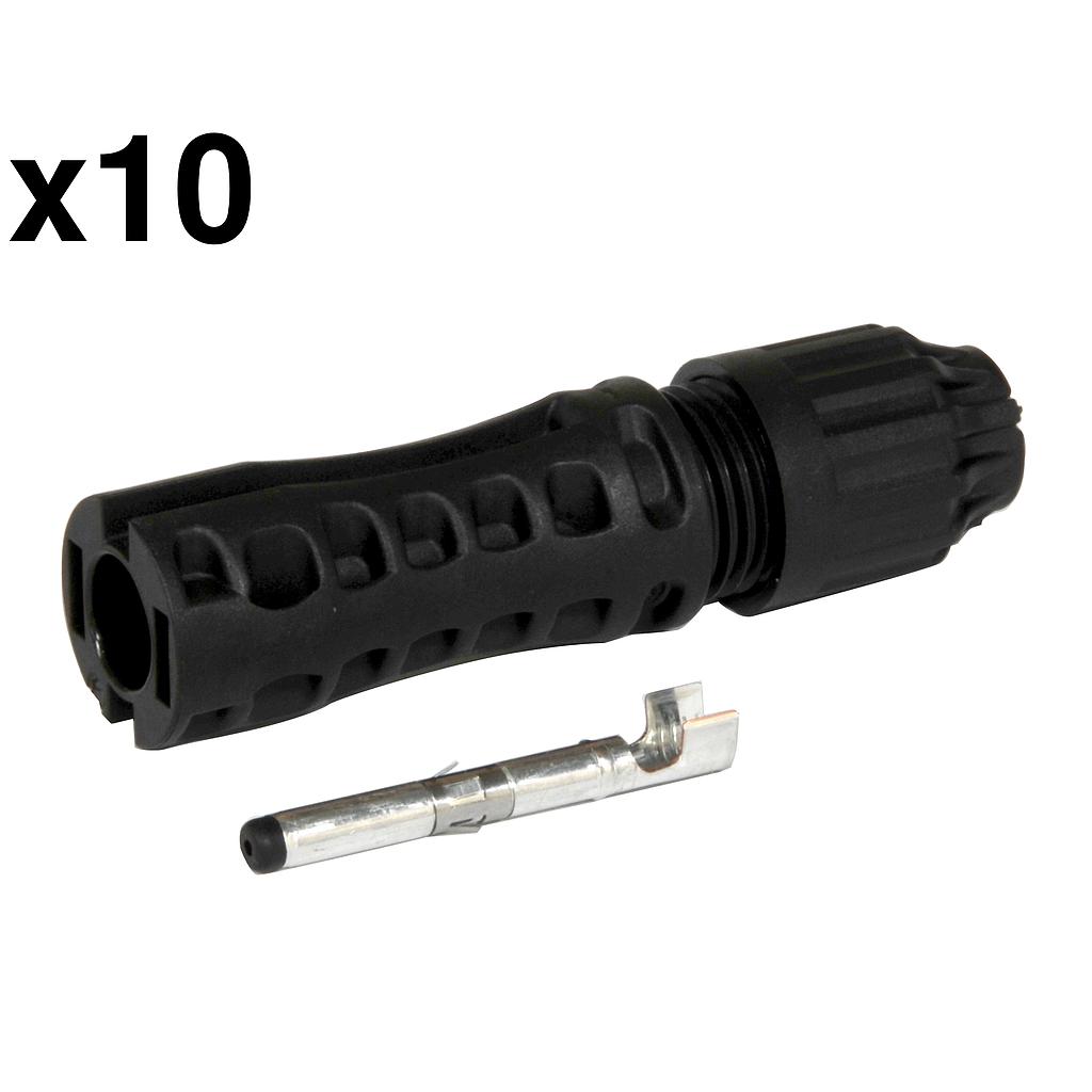 [ELE338] ELECSUN | Conector FV macho | 6mm | 1500V | Tipo MC4 | 10 unidades
