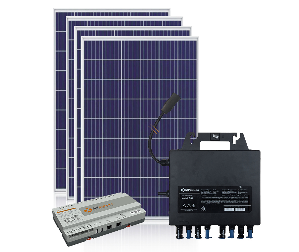 Kit solar autoconsumo directo 1400W 6400Wh/dia  APSystems
