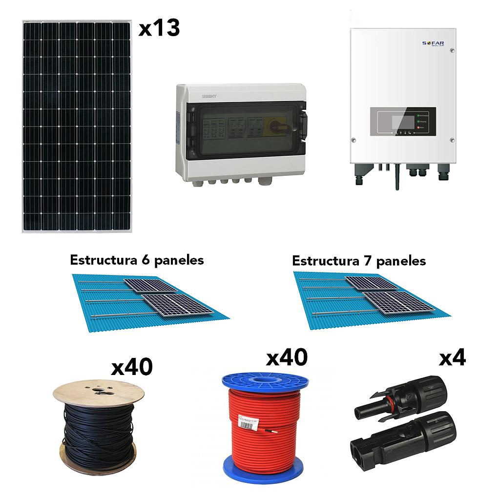 [SCP0028] Kit autoconsumo 4,6kW 23kW/dia SolarPack SCP00 SOFAR