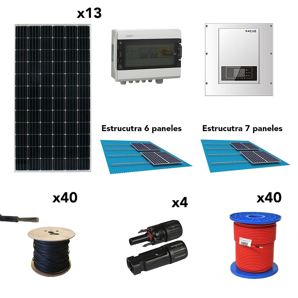 [SCP0031] Kit autoconsumo trifásico 4,4kW 23kW/dia SolarPack SCP00 SOFAR
