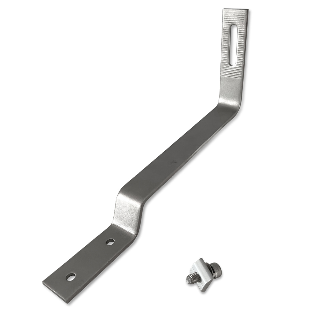 [STR1881] Anclaje salvatejas acero inoxidable 90º para anclaje lateral en ranura de perfil tipo D | GR Serie - TECHNO SUN