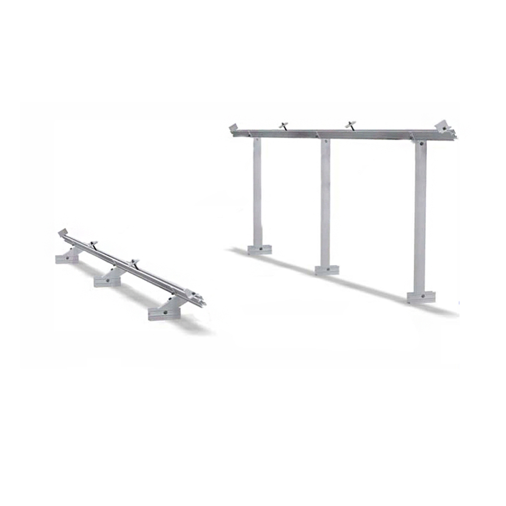 1x11 Estructura inclinada en vertical regulable 15º-30º en vertical en aluminio anodizado | Serie GR - TECHNO SUN