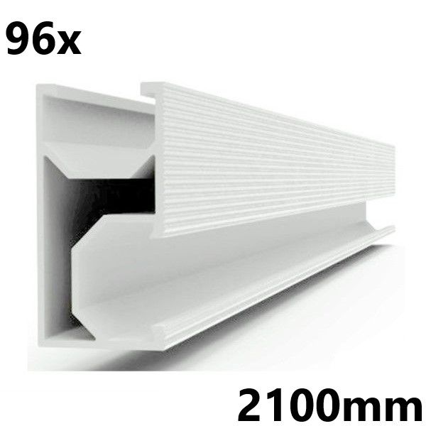 96x Carril 2.10m en aluminio anodizado Serie GR  - TECHNO SUN
