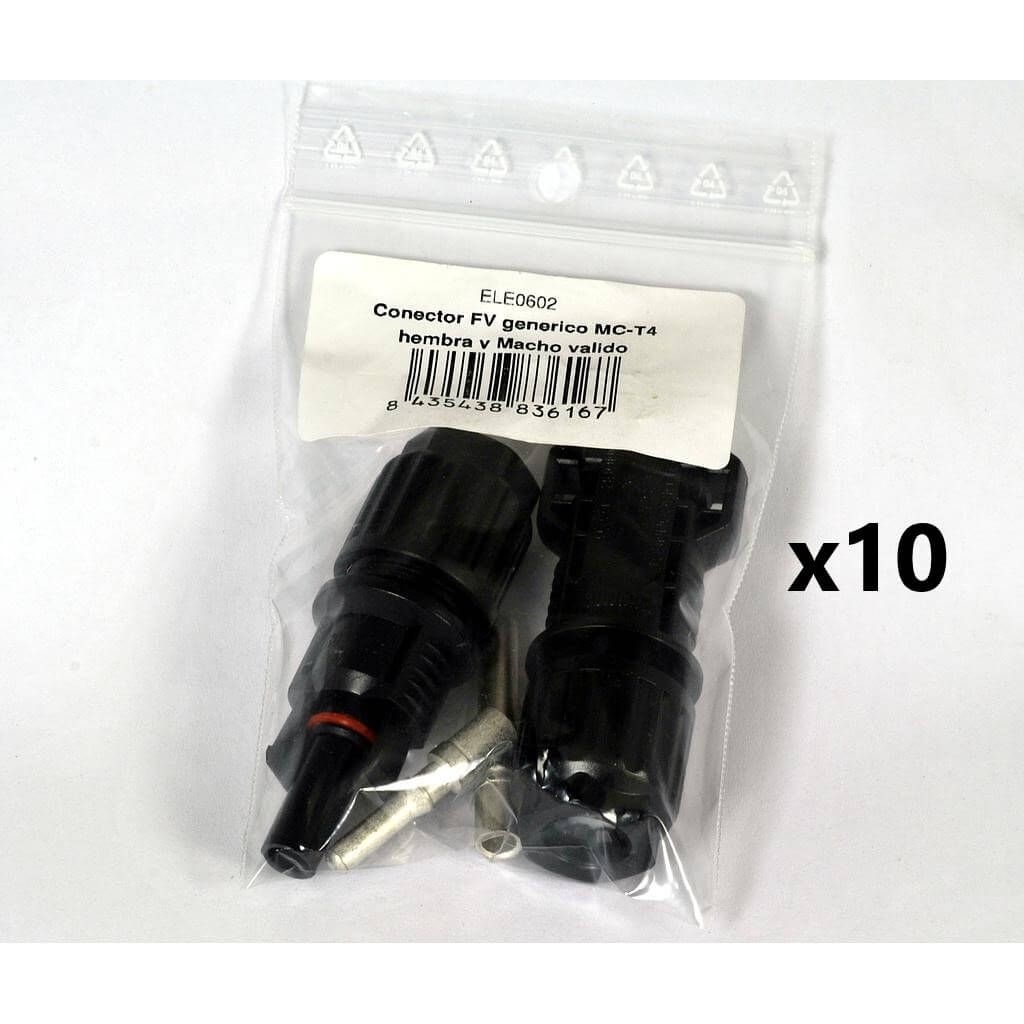 10x Pareja conectores solares mismo diametro que MC4 H+M 2,5-6mm 1500V - ELECSUN