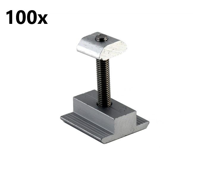 100x Inter clamp T for panels of 40mm - TECHNO SUN