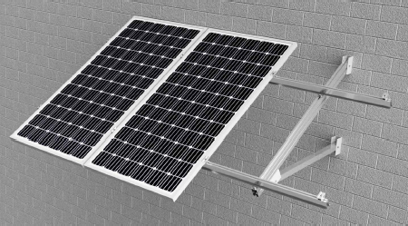 1x01 15V1 Soporte inclinado abierto para fachada, vertical para 1 panel  < 2279x1150 mm en 1 fila - Serie SU