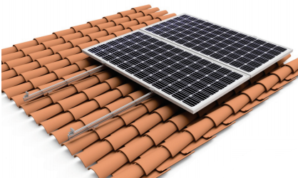 1x02 02.3VPS1 Soporte coplanar con salvatejas. para 2 paneles  < 2279x1150 mm en 1 fila - Serie SU
