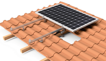 1x01 02.2V1 Soporte coplanar atornillado/abrazadera, cubierta teja para 1 panel  < 2279x1150 mm en 1 fila - Serie SU