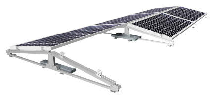 1x06 26H(1F6M)-15 Soporte lastrado este-oeste para cubierta plana, horizontal para 6 paneles  < 2279x1150 mm en 1 fila - Serie SU