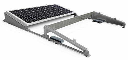 29H(2F2M)-10 Soporte inclinado lastrado para cubierta plana, horizontal - Serie SU