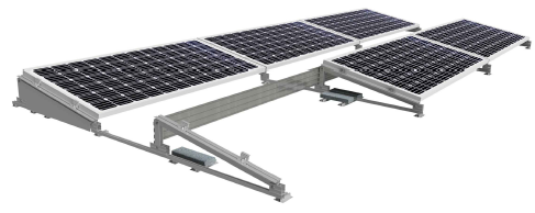 29H(2F6M)-10 Soporte inclinado lastrado para cubierta plana, horizontal - Serie SU