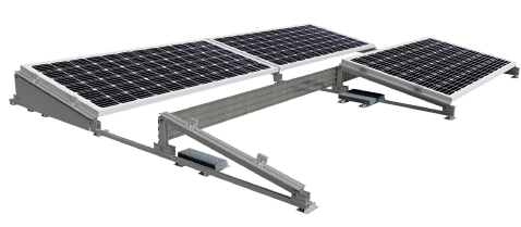 1x06 29H(2F4M)-15 Soporte inclinado lastrado para cubierta plana, horizontal para 6 paneles  < 2279x1150 mm en 1 fila - Serie SU