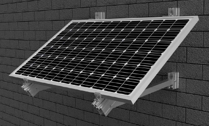 1x01 15H1 Soporte inclinado abierto para fachada, horizontal para 1 panel  < 2279x1150 mm en 1 fila - Serie SU