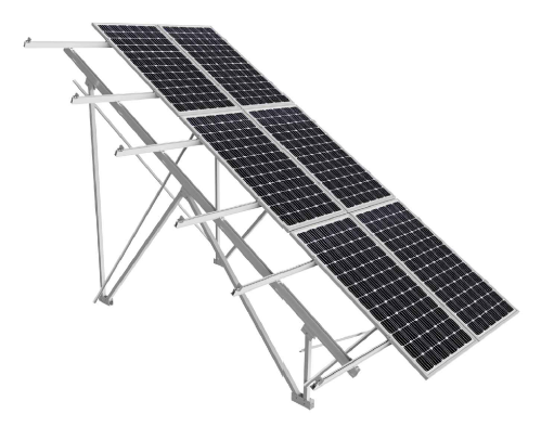 [33V12-30] Soporte inclinado para terreno 3 filas de módulos en vertical. Altura libre 50 cm. Módulo < 2279x1150 mm - Serie SU - TECHNO SUN