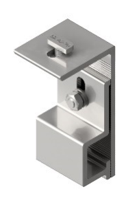 S40 - Pack 2 uds. Fijación coplanar en cubierta de junta alzada o engatillada. - Serie SU - TECHNO SUN