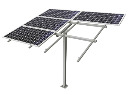 1x06 18.2H6/4 Soporte inclinado con poste incluido, horizontal. Altura 4 m para 6 paneles  < 2279x1150 mm en 1 fila - Serie SU - TECHNO SUN