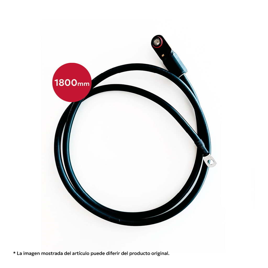 [ELE1891] Cable 1800mm negativo negro 4AWG para conectar módulos CASIA LV4850 y LV48100 con los concentradores LVP48-400A o LVP48-750A | SOLITIA