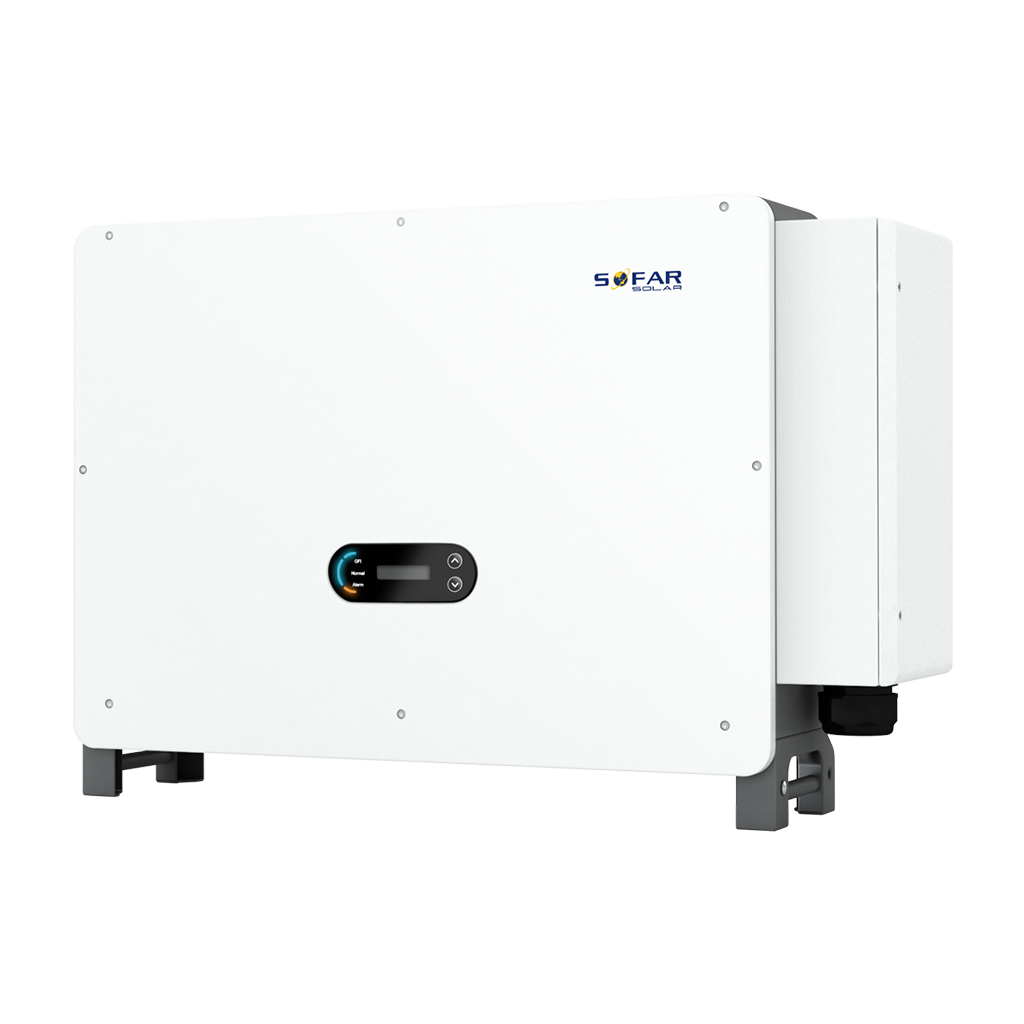 Inversor de red trifásico 100kW | 26A | 10 MPPT | 550V-850V | 1100V | IP66 | 100KTL | SOFAR SOLAR