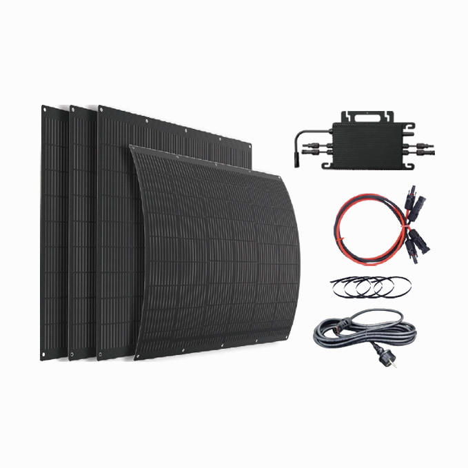 [KIT0145] Kit Solar para balcón con paneles flexibles y microinversor 800W