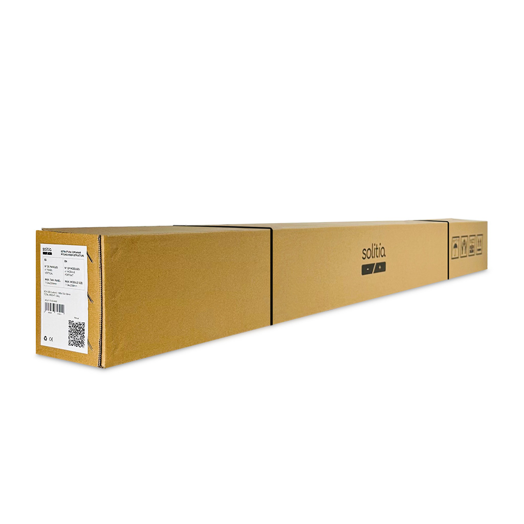 [ACL04-TS-D2-AMX] ACL04-TS-D2-AMX [1x4] Estructura coplanar anodizada para 4 paneles en vertical (ancho máx. 1150mm) | Serie TS-D2 - SOLITIA