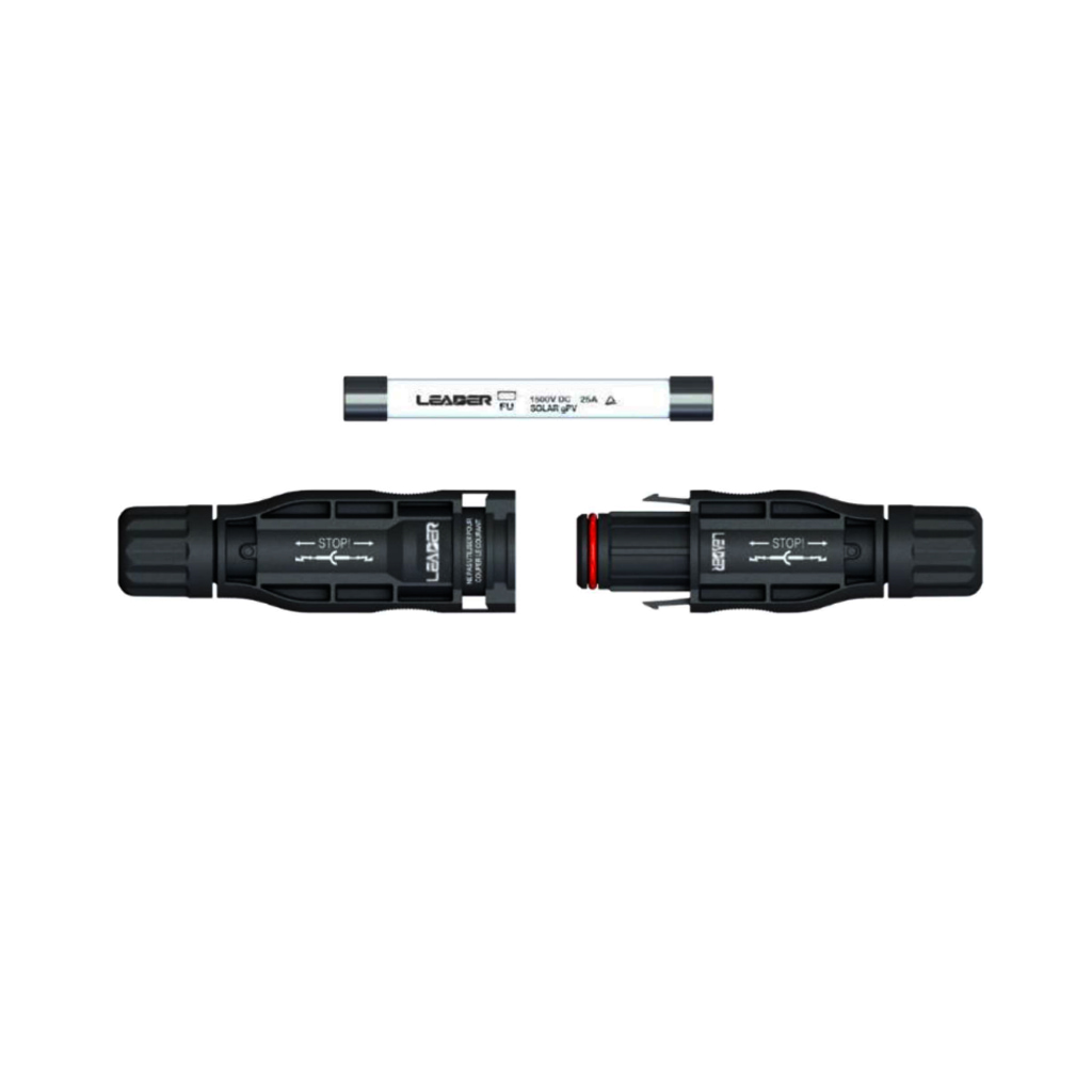 [ELE00006] Conector FV H/M desmontable 20A con fusible integrado en línea | IP68 | 1500V | mismo diámetro que MC4 LCF20 - ELECSUN