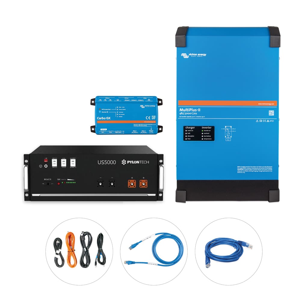 [KIT0167] Kit Pylontech US5000 (4,8kWh) + Victron Multiplus II 48/5000/50-70