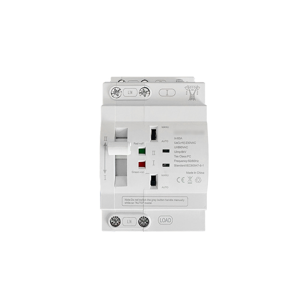[ELE0251] Solitia ATS monofásico (Interruptor de transferencia automática) dos vías 63A 220V