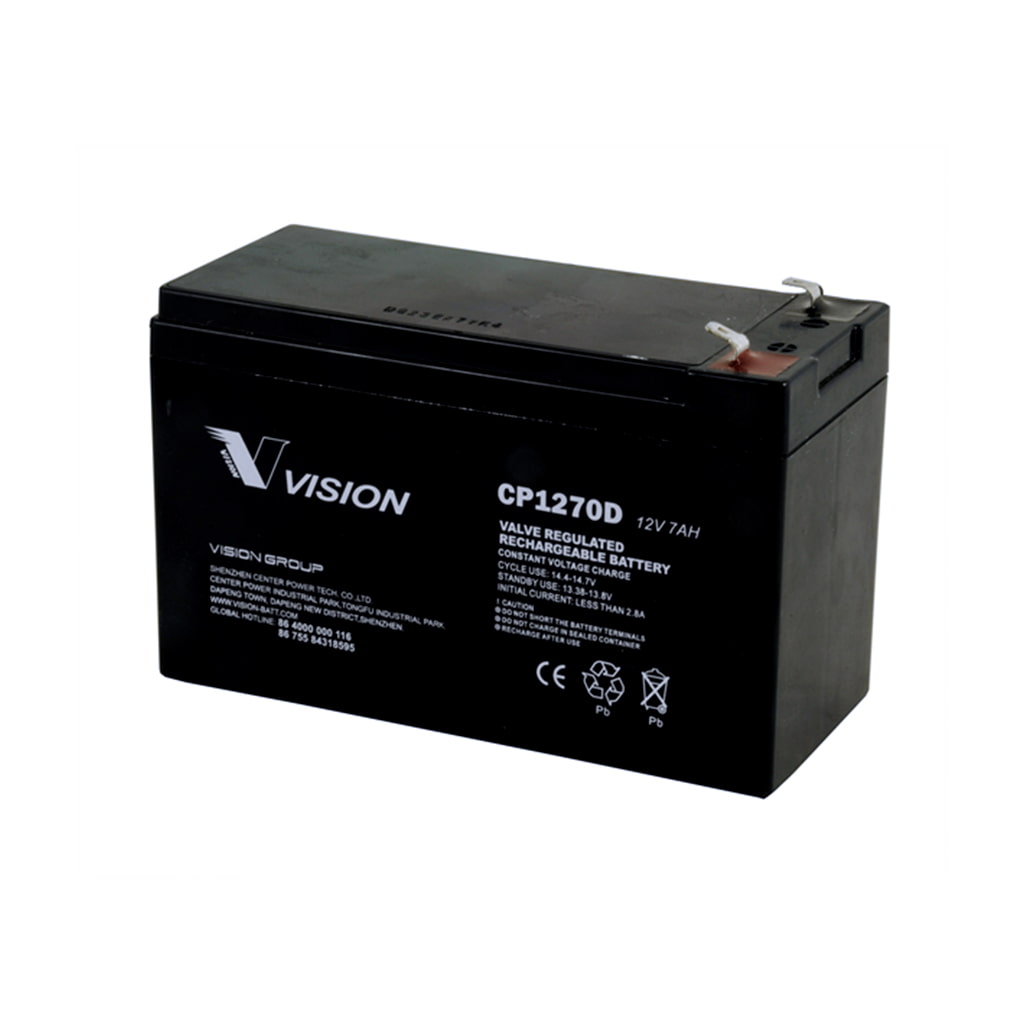 [BAT050] Batteries monoblock AGM 12v 7Ah (C20) CP1270 VISION BATTERY