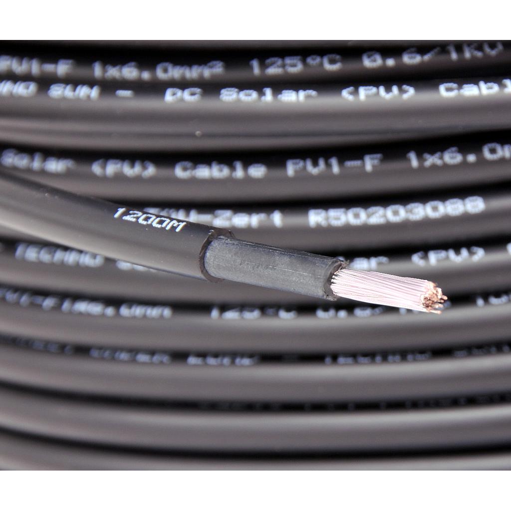 Solar Cable in reel of 500m 4mm 1500V - black - TECHNO SUN