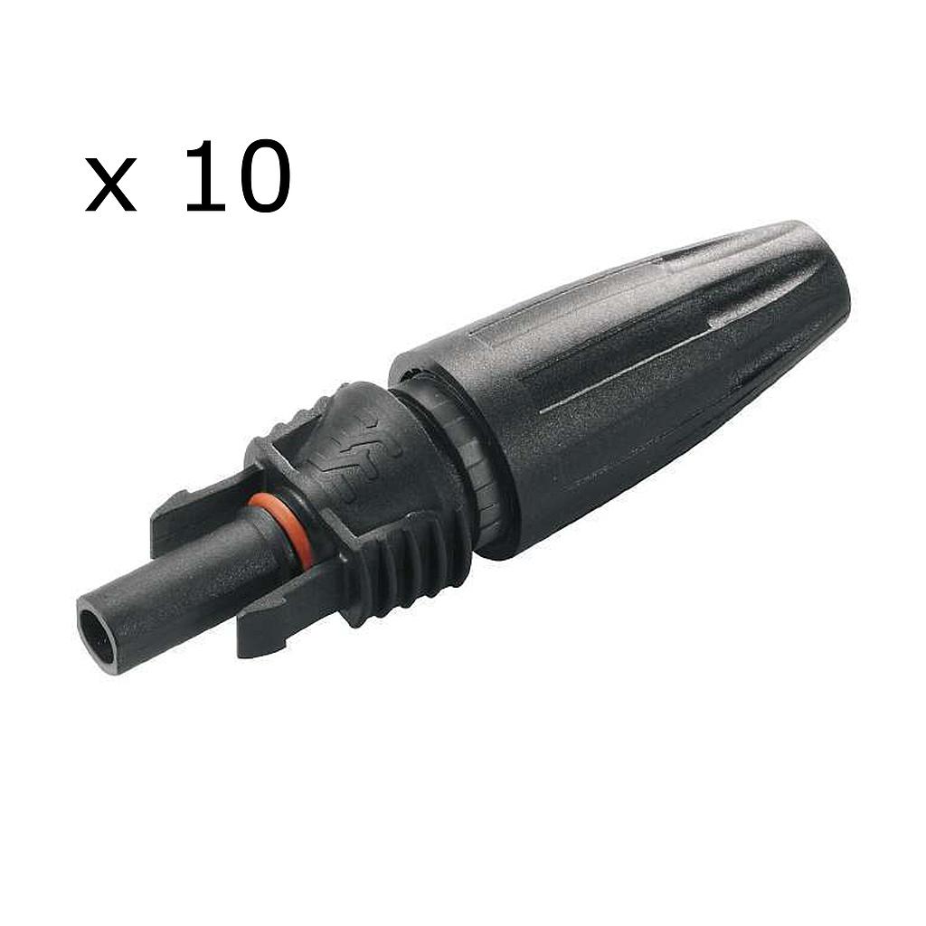 Female PV connector 4/6mm Compatible MC4 pressure without tools - box of 10 units - ELECSUN