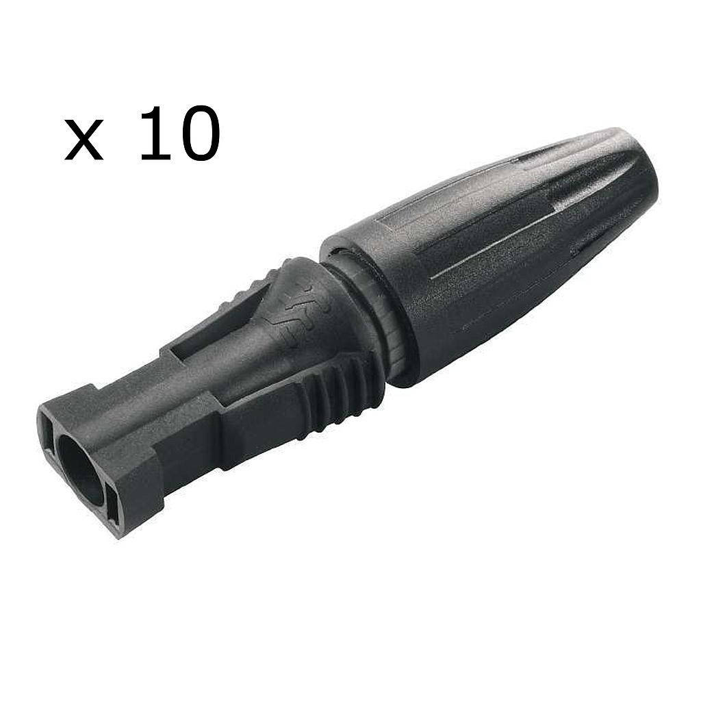 Male PV connector 4/6mm compatible MC4 pressure without tools - box of 10 units - ELECSUN