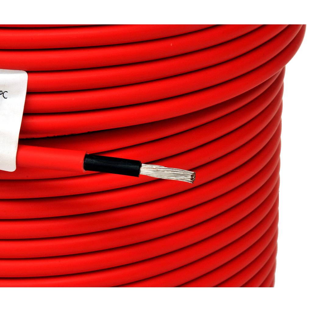 Solar cable 6mm -40/+120º+UV 0.6/1kV - red (sold by meters) - TECHNO SUN