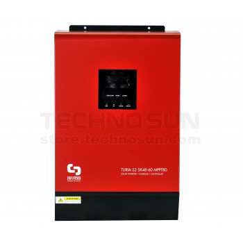 Inverter charger 3kVA (3kW) 24V 30A | PF=1 | MPPT 60A | Non-parallelizable | TURIA S2 3K-24 PLUS - CONVERSION DEVICES