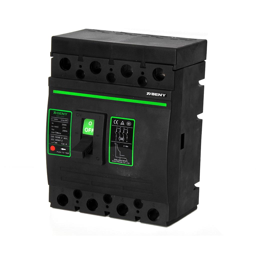 [ELE261] 250A circuit breaker with 4-pole box 1000V DC BENY