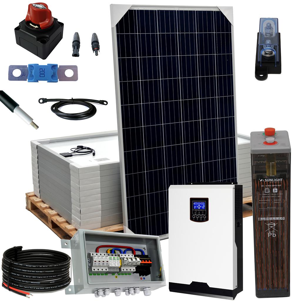 Off-grid kit SolarPack OGP14 - 5kW 48v 15,6kW/day Permanent dwelling - TECHNOSUN