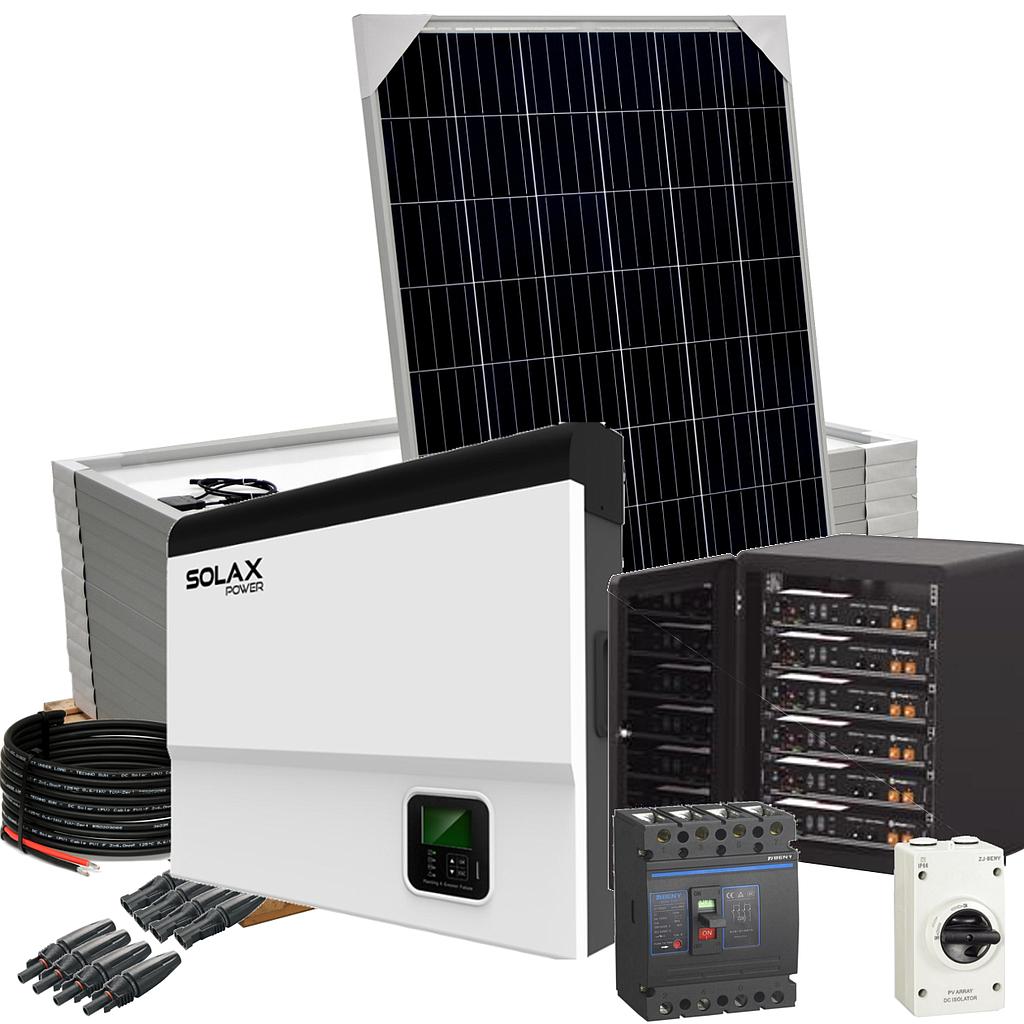 Self-consumption solar kit for 23kW/day and 9,6kWh SolarPack with Pylontech and SolaX | SolarPack SCP03 - TECHNO SUN