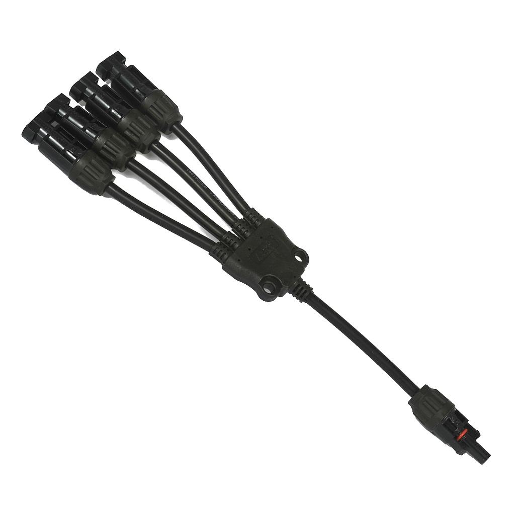 [ELE0614] Conector paralelo FV 1H/4M versión latiguillo | 6mm² | 1000V | mismo diámetro que MC4 LCY1H4M - ELECSUN